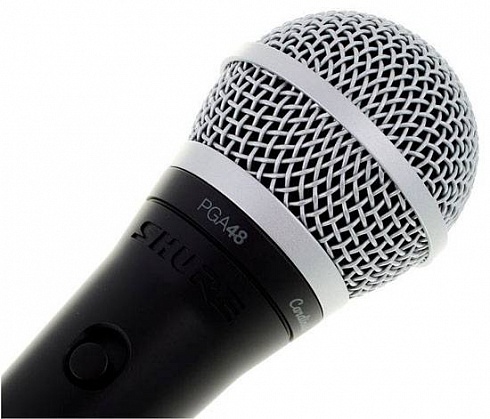 Фото shure pga48-qtr-e кардиоидный вокальный микрофон c выключателем
