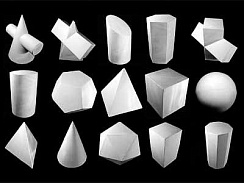 Фото набор гипсовых геометрических тел (15 шт.)