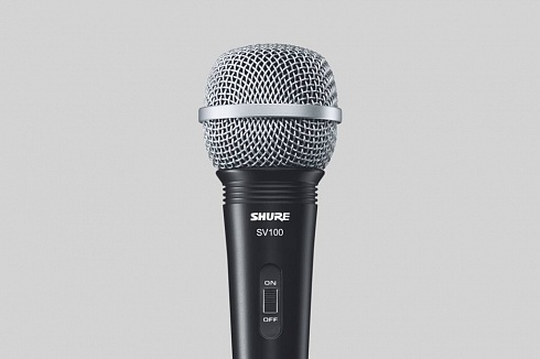Фото shure sv100-a микрофон динамический вокально-речевой с выключателем