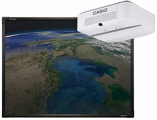 Фото интерактивная доска promethean activboard touch 78" 10 касаний с проектором casio xj-v2, потолочным креплением, по activinspire
